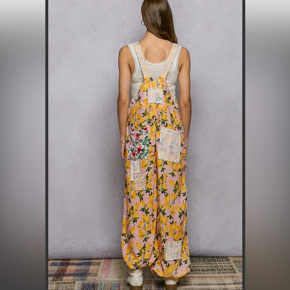 244 π»POL floral jogger style overalls - Picture 3 of 6